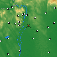 Nearby Forecast Locations - Letiště Ference Liszta Budapešť - Mapa