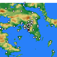 Nearby Forecast Locations - Athény - Mapa