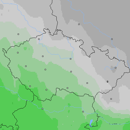 Oblačnost Česko