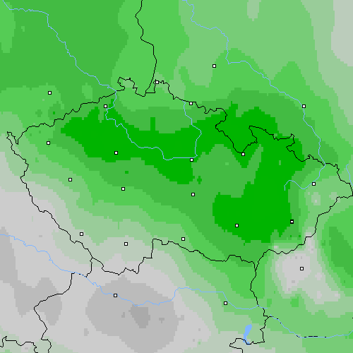 Oblačnost Česko
